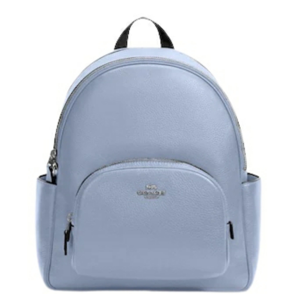 Coach Court Light Blue Leather Backpack